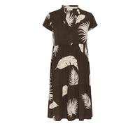 Midikleid KAFFE "Damen Kleid KAmarianah", Damen, Gr. 34, N-Gr, braun (c. braun large scale leaf), Obermaterial: 100% Viskose LENZING ECOVERO CV LenzEcov., Kleider Midikleid (94191723-34) c. braun larg