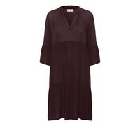 Midikleid KAFFE "Damen Kleid KAmarianah", Damen, Gr. 34, N-Gr, braun (fudge), Obermaterial: 100% Viskose LENZING ECOVERO CV LenzEcov., Kleider Midikleid (35419056-34) fudge