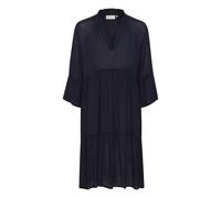 Midikleid KAFFE "Damen Kleid KAmarianah", Damen, Gr. 40, N-Gr, blau (midnight marine), Obermaterial: 100% Viskose LENZING ECOVERO CV LenzEcov., Kleider Midikleid (99682254-40) midnight marine