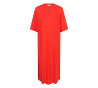 Midikleid KAFFE "Damen Kleid KAmilia", Damen, Gr. 34, N-Gr, rot (poppy rot), Obermaterial: 70% Viskose CV. 30% Leinen LI., Kleider Midikleid (42213523-34) poppy rot