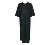 Midikleid KAFFE "Damen Kleid KAmilia", Damen, Gr. 36, N-Gr, schwarz (schwarz deep), Obermaterial: 70% Viskose CV. 30% Leinen LI., Kleider Midikleid (77829741-36) schwarz deep