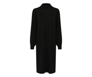 Midikleid KAFFE "Damen Kleid KAnanna", Damen, Gr. S, N-Gr, schwarz (schwarz deep), Obermaterial: 80% Viskose CV. 20% Nylon NY., Kleider Midikleid (99406627-S) schwarz deep