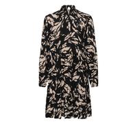 Midikleid KAFFE "Damen Kleid KAriani", Damen, Gr. 36, N-Gr, schwarz (schwarz gray graphic), Obermaterial: 100% Viskose LENZING ECOVERO CV LenzEcov., Kleider Midikleid (33037866-36) schwarz gray graphi