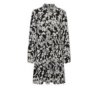 Midikleid KAFFE "Damen Kleid KAriani", Damen, Gr. 46, N-Gr, schwarz (schwarz deep, chalk paisley), Obermaterial: 100% Viskose LENZING ECOVERO CV LenzEcov., Kleider Midikleid (35891409-46) schwarz deep