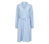 Midikleid KAFFE "Damen Kleid KAsanni", Damen, Gr. 44, N-Gr, blau (soft chambray), Obermaterial: 85% Viskose CV. 15% Nylon NY., Kleider Midikleid (31711741-44) soft chambray