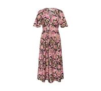Midikleid KAFFE "Damen Kleid KAsirena", Damen, Gr. 38, N-Gr, pink (pink flower print), Obermaterial: 85% Viskose CV. 15% Polyamid PA., Kleider Midikleid (51639258-38) pink flower print