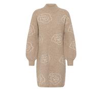 Midikleid KAFFE "Damen Kleid KAwilma", Damen, Gr. M, N-Gr, grau (taupe gray mel, weiß flowers), Obermaterial: 46% Polyacryl PAN. 45% Nylon NY. 5% Wolle mw. 4% Elasthan EL., Kleider Midikleid (65389319