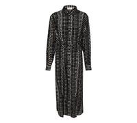 Midikleid KAFFE "Kleid KAalice", Damen, Gr. 36, N-Gr, schwarz (schwarz, weiß, elephant graphic), Obermaterial: 50% Viskose CV. 50% Viskose LENZING ECOVERO CV LenzEcov., Kleider Midikleid (20036659-36)
