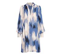 Midikleid KAFFE "Kleid KAbeathe", Damen, Gr. 34, N-Gr, blau (blau abstract print), Obermaterial: 100% Viskose LENZING ECOVERO CV LenzEcov., Kleider Midikleid (13507834-34) blau abstract print
