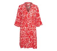 Midikleid KAFFE "Kleid KAellen", Damen, Gr. 46, N-Gr, rot (rot flower print), Obermaterial: 100% Viskose LENZING ECOVERO CV LenzEcov., Kleider Midikleid (95489640-46) rot flower print