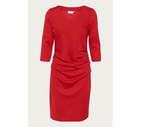 Midikleid KAFFE "Kleid KAindia", Damen, Gr. S, N-Gr, rot (haute rot), Obermaterial: 76% Polyester Pol. recyc.. 20% Viskose CV. 4% Elasthan EL., Kleider Midikleid (62145368-S) haute rot