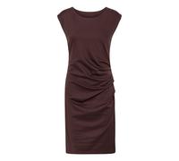 Midikleid KAFFE "Kleid KAindia", Damen, Gr. XS, N-Gr, braun (fudge), Obermaterial: 76% Polyester Pol. recyc.. 20% Viskose CV. 4% Elasthan EL., Kleider Midikleid (90977769-XS) fudge