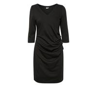 Midikleid KAFFE "Kleid KAindia", Damen, Gr. XS, N-Gr, schwarz (schwarz deep), Obermaterial: 76% Polyester Pol. recyc.. 20% Viskose CV. 4% Elasthan EL., Kleider Midikleid (66238942-XS) schwarz deep