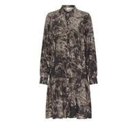 Midikleid KAFFE "Kleid KAjamie", Damen, Gr. 42, N-Gr, braun (braun graphic print), Obermaterial: 50% Viskose CV. 50% Viskose LENZING ECOVERO CV LenzEcov., Kleider Midikleid (94779519-42) braun graphic