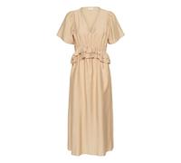 Midikleid KAFFE "Kleid KAjasmin", Damen, Gr. 40, N-Gr, beige (smoke gray cc), Obermaterial: 83% Viskose CV. 17% Polyamid PA., Kleider Midikleid (89341609-40) smoke gray cc