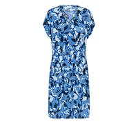 Midikleid KAFFE "Kleid KAjenn", Damen, Gr. 34, N-Gr, blau (blau blurry leafs), Obermaterial: 100% Viskose LENZING ECOVERO CV LenzEcov., Kleider Midikleid (61873915-34) blau blurry leafs