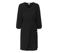 Midikleid KAFFE "Kleid KAkatrine", Damen, Gr. L, N-Gr, schwarz (schwarz deep), Obermaterial: 98% Polyester PES. 2% Elasthan EL., Kleider Midikleid (16284941-L) schwarz deep