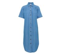 Midikleid KAFFE "Kleid KAluise", Damen, Gr. 36, N-Gr, blau (medium blau chambray), Obermaterial: 100% Baumwolle CO., Kleider Midikleid (99472355-36) medium blau chambray