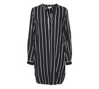 Midikleid KAFFE "Kleid KAmarana", Damen, Gr. 36, N-Gr, schwarz (schwarz, chalk stripe), Obermaterial: 100% Viskose LENZING ECOVERO CV LenzEcov., Kleider Midikleid (48111442-36) schwarz, chalk stripe