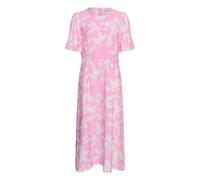 Midikleid KAFFE "Kleid KAmarlo", Damen, Gr. 42, N-Gr, pink (pink frosting chalk leafs), Obermaterial: 87% Viskose LENZING ECOVERO CV LenzEcov. 13% Nylon NY., Kleider Midikleid (94430907-42) pink frost