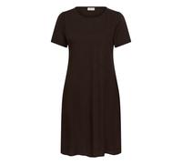 Midikleid KAFFE "Kleid KAmilia", Damen, Gr. 34, N-Gr, braun (schwarz coffee), Obermaterial: 70% Viskose CV. 30% Leinen LI., Kleider Midikleid (31840501-34) schwarz coffee