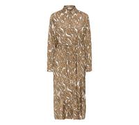 Midikleid KAFFE "Kleid KAmille", Damen, Gr. 38, N-Gr, beige (toasted coconut graphic animal), Obermaterial: 50% Viskose CV. 50% Viskose LENZING ECOVERO CV LenzEcov., Kleider Midikleid (47384157-38) to