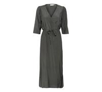 Midikleid KAFFE "Kleid KAmira", Damen, Gr. 38, N-Gr, schwarz (schwarz oyster), Obermaterial: 50% Viskose CV. 50% Viskose LENZING ECOVERO CV LenzEcov., Kleider Midikleid (96828437-38) schwarz oyster