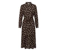 Midikleid KAFFE "Kleid KAoline", Damen, Gr. 40, N-Gr, braun (chocolate braun with chalk dot), Obermaterial: 50% Viskose CV. 50% Viskose LENZING ECOVERO CV LenzEcov., Kleider Midikleid (66405608-40) ch