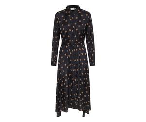 Midikleid KAFFE "Kleid KAoline", Damen, Gr. 46, N-Gr, schwarz (schwarz with mustang dot), Obermaterial: 50% Viskose CV. 50% Viskose LENZING ECOVERO CV LenzEcov., Kleider Midikleid (10318434-46) schwar
