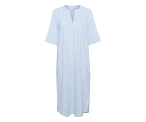 Midikleid KAFFE "Kleid KAsara", Damen, Gr. 34, N-Gr, blau (blau, weiß stripe), Obermaterial: 100% Baumwolle CO., Kleider Midikleid (23968910-34) blau, weiß stripe