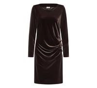 Midikleid KAFFE "Kleid Kelly", Damen, Gr. L, N-Gr, braun (schwarz coffee), Obermaterial: 90% Polyester PES. 10% Elasthan EL., Kleider Midikleid (60742345-L) schwarz coffee