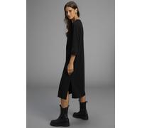 Midikleid LAURA SCOTT, Damen, Gr. 48, N-Gr, schwarz, Milano Rib, Obermaterial: 76% Polyester, 20% Viskose, 4% Elasthan, unifarben, Basic, figurumspielend wadenlang, Rundhals, Kleider Midikleid, aus Mi