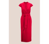Midikleid MADELEINE "Kleid Elegantes Midi-Kleid in Wickeloptik", Damen, Gr. 34, N-Gr, rot, Obermaterial: 88% Polyester PES. 12% Elasthan EL., Kleider Midikleid (59332355-34) rot