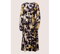 Midikleid MADELEINE "Kleid Kleid mit Bindegürtel", Damen, Gr. 36, N-Gr, schwarz (schwarz, multicolor), Obermaterial: 100% Viskose CV., Modern, normal, Kleider Midikleid (16757611-36) schwarz, multicol