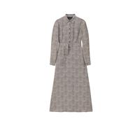 Midikleid MADELEINE "Kleid Langes Hemdblusenkleid mit Unikat-Print", Damen, Gr. 34, N-Gr, braun (espresso, multicolor), Obermaterial: 100% Polyester PES., Modern, Kleider Midikleid (40294738-34) espre