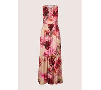 Midikleid MADELEINE "Sommerkleid Maxikleid mit floralem Print", Damen, Gr. 34, N-Gr, rosa (himbeersorbet, multicolor), Obermaterial: 100% Viskose CV., Modern, figurumspielend, Kleider Midikleid, Kleid