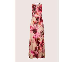 Midikleid MADELEINE "Sommerkleid Maxikleid mit floralem Print", Damen, Gr. 36, N-Gr, rosa (himbeersorbet, multicolor), Obermaterial: 100% Viskose CV., Modern, figurumspielend, Kleider Midikleid, Kleid