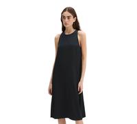 Midikleid MARC O'POLO "aus edlem Viskose-Twill", Damen, Gr. 38, Normalgrößen, schwarz, Obermaterial: 100% Viskose, unifarben, loose fit wadenlang, Rundhals, Kleider Midikleid (65055212-38) schwarz