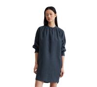 Midikleid MARC O'POLO "aus leichter Qualität", Damen, Gr. 36, Normalgrößen, blau (m886), Obermaterial: 100% Leinen, unifarben, slim fit knielang, Manschette, Kleider Midikleid (37442249-36) m886