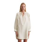 Midikleid MARC O'POLO "aus leichter Qualität", Damen, Gr. 40, Normalgrößen, beige (m195), Obermaterial: 100% Leinen; Futter: 100% Nicht verfügbar, unifarben, slim fit knielang, Manschette, Kleider Mid