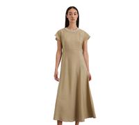 Midikleid MARC O'POLO "aus LENZING™ ECOVERO™", Damen, Gr. 32, Normalgrößen, beige (m723), Obermaterial: 83% Viskose, 17% Polyamid, unifarben, regular fit wadenlang, Kleider Midikleid (79523553-32) m72