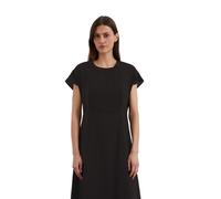 Midikleid MARC O'POLO "aus LENZING™ ECOVERO™", Damen, Gr. 38, Normalgrößen, schwarz (m990), Obermaterial: 83% Viskose, 17% Polyamid; Futter: 100% Nicht verfügbar, unifarben, regular fit wadenlang, Kle