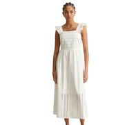 Midikleid MARC O'POLO DENIM "aus Broderie Anglaise", Damen, Gr. S, Normalgrößen, silky weiß, Obermaterial: 100% Baumwolle; Futter: 100% Modal, unifarben, figurbetont wadenlang, Kleider Midikleid (5130