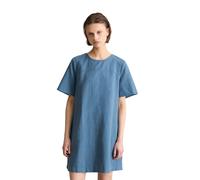 Midikleid MARC O'POLO DENIM "aus Leinen-Baumwolle-Mix", Damen, Gr. XL, Normalgrößen, blau (endless sea), Obermaterial: 56% Leinen, 44% Baumwolle, unifarben, relaxed fit kurz, normaler Saum, Kleider Mi