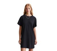 Midikleid MARC O'POLO DENIM, Damen, Gr. XS, N-Gr, blau (blau depths), Web, Obermaterial: 56% Baumwolle, 43% Viskose, 1% Elasthan, relaxed fit ca. Mitte Oberschenkel, Rundhals, Kleider Midikleid, Crink