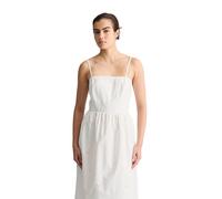 Midikleid MARC O'POLO DENIM "mit Broderie Anglaise", Damen, Gr. XXL, Normalgrößen, silky weiß, Obermaterial: 100% Baumwolle, unifarben, slim fit wadenlang, Kleider Midikleid (20539245-XXL) silky weiß