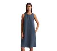 Midikleid MARC O'POLO "in A-Linie geschnitten", Damen, Gr. 34, Normalgrößen, ohne Ärmel, blau (dunkelblau), Obermaterial: 100% Leinen. Futter: 100% Baumwolle, unifarben, figurbetont kurz, Kleider Midi