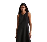 Midikleid MARC O'POLO "in A-Linie geschnitten", Damen, Gr. 34, Normalgrößen, schwarz (m990), Obermaterial: 100% Leinen; Futter: 100% Baumwolle, unifarben, figurbetont lang, Rundhals, Kleider Midikleid