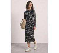 Midikleid mit Boat Neck und Print