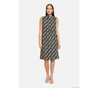 Midikleid mit grafischem Muster Schwarz/Beige 44